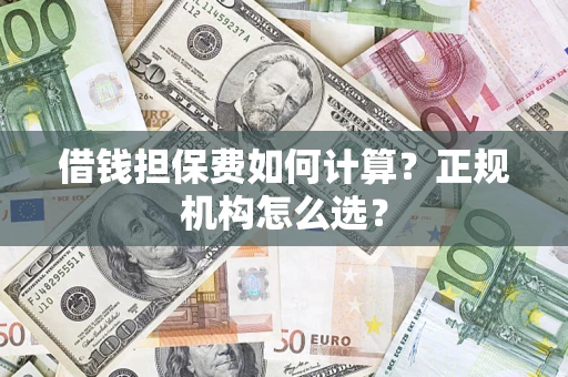 济南借钱担保费如何计算？正规机构怎么选？
