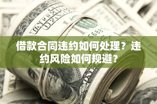 济南借款合同违约如何处理？违约风险如何规避？