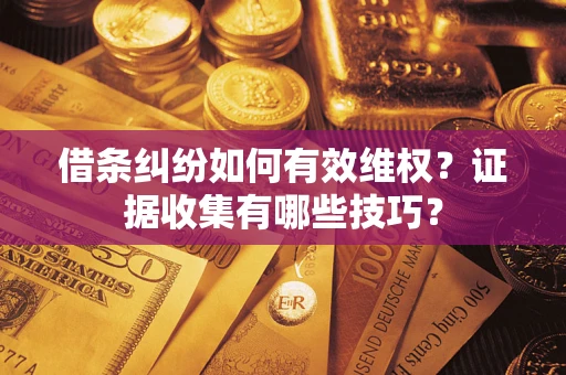 济南借条纠纷如何有效维权？证据收集有哪些技巧？